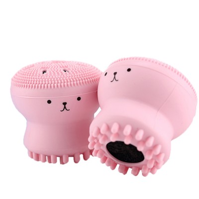 Silicone Face Cleansing Brush Facial Cleanser Pore Cleaner Cute Octopus Shape Exfoliator Face Scrub Face Scrub Washing Brush